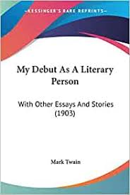 My Debut as a Literary Person 